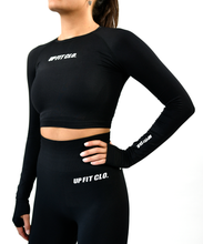 Load image into Gallery viewer, UPFITCLO SEAMLESS SET TOP BLACK