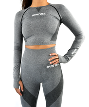 Load image into Gallery viewer, UPFITCLO SEAMLESS SET TOP GREY