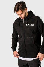 Load image into Gallery viewer, UPFITCLO. MEN RAGLAN ZIPPED HOODIE BLACK