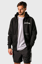 Load image into Gallery viewer, UPFITCLO. MEN RAGLAN ZIPPED HOODIE BLACK