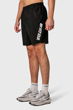 Load image into Gallery viewer, UPFITCLO. SHORTS BLACK WHITE LOGO