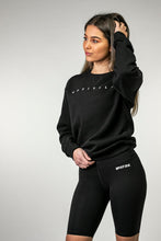 Load image into Gallery viewer, UP FIT CLO. Ladies Oversized Crewneck Black