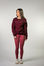 Load image into Gallery viewer, UP FIT CLO. Ladies Oversized Crewneck Burgundy Red