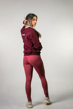 Load image into Gallery viewer, UP FIT CLO. Ladies Oversized Crewneck Burgundy Red