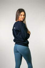 Load image into Gallery viewer, UP FIT CLO. Ladies Oversized Crewneck Blue