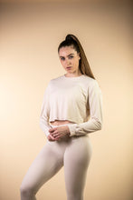 Load image into Gallery viewer, UP FIT CLO. Ladies Long Sleeve Shirt Off White