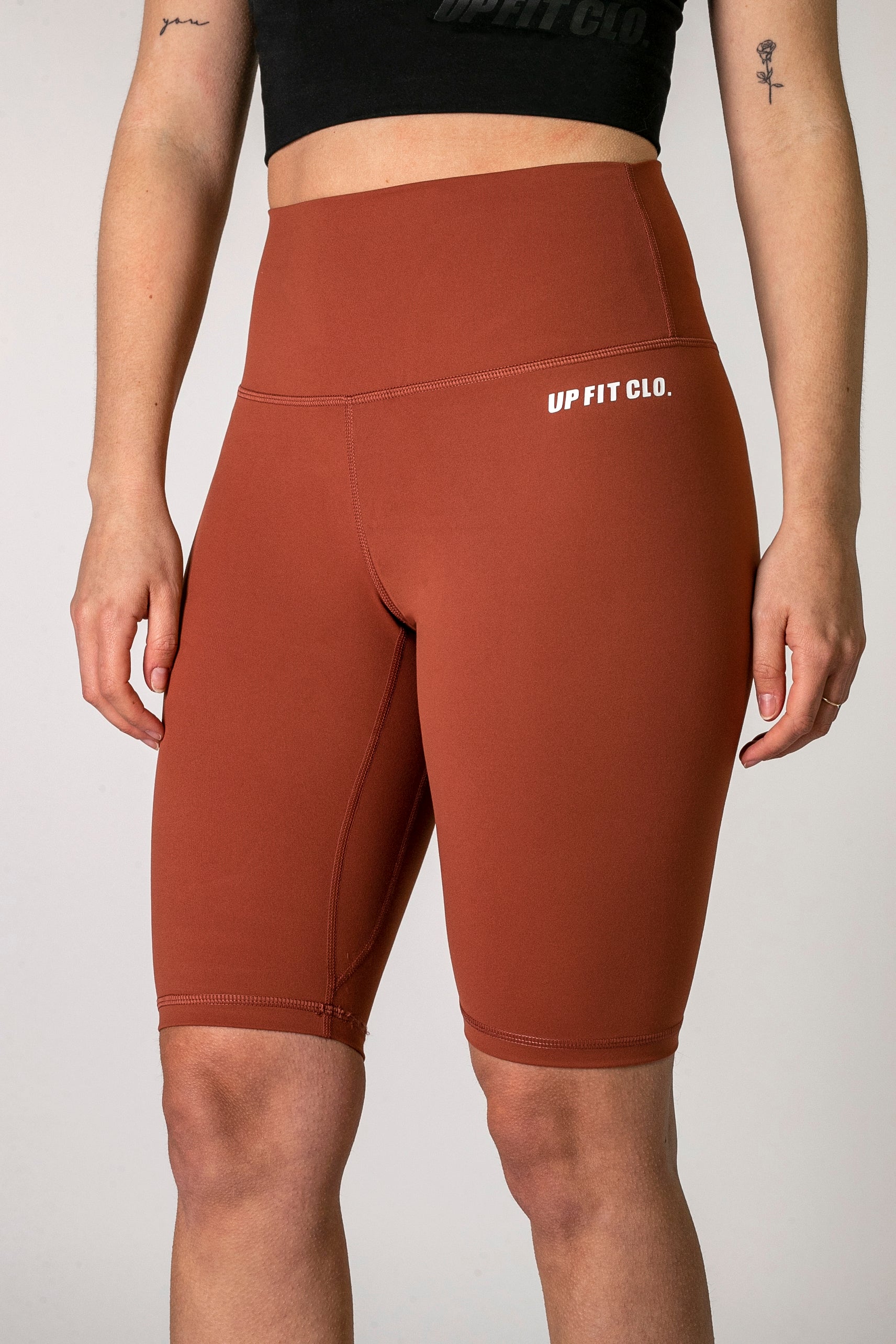 UP FIT CLO. Biker Leggings Terracotta Red