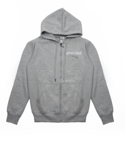 Load image into Gallery viewer, UPFITCLO GREY ZIPPED HOODIE UNISEX